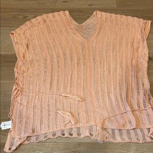 Cupshe Orange Pink Sleeveless Ribbed Pool Cover